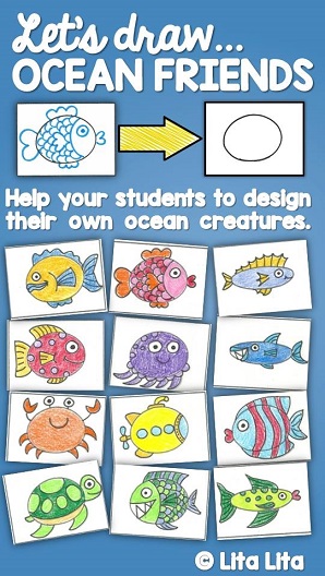 let's draw ocean friends
